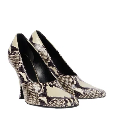 Khaite Eva Snake-effect Leather Pumps In Black