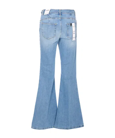 Liu •jo Belt-detail Flared Jeans In Blue