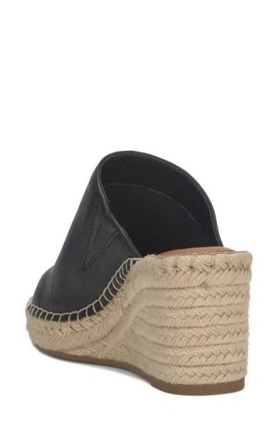 Lucky Brand Cabriah Espadrille Platform Wedge Slide Sandal In Black