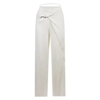 Bianca Resortwear Women's White Nara Wrap Trousers In Ivory In White