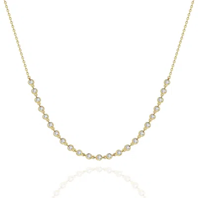 Azalea Jewelry Women's Gold Diamond By The Yard Station Necklace In Gold