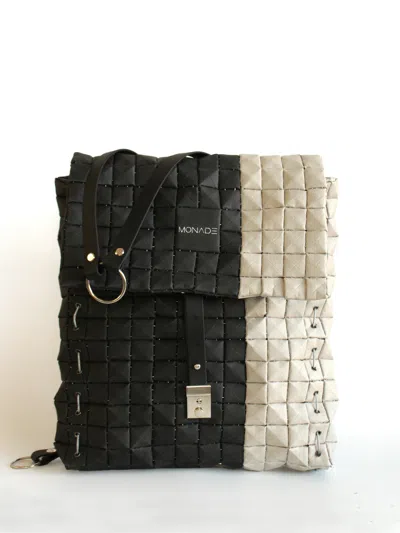 Monade Women's Neutrals / Black Backpack Regular Black & Stone In Black