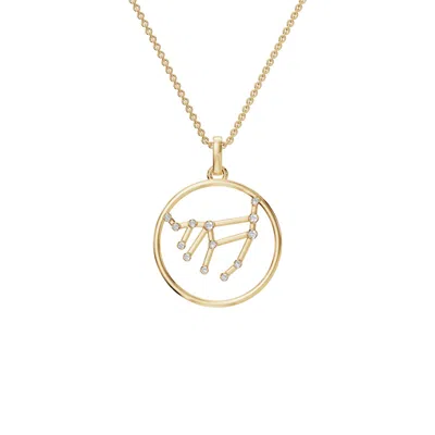 Aya Fine Jewelry Women's White / Yellow / Rose Gold Fourteen Kt Taurus Diamond Pendant Necklace In Gold