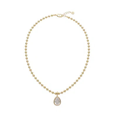Leo & Luca Women's Gold Pear Drop Necklace In Gold