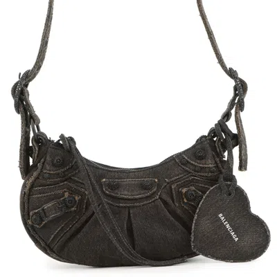 Pre-owned Balenciaga Black Denim Shoulder Bag ()