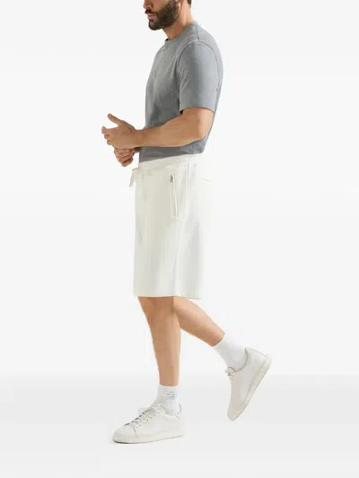 Brunello Cucinelli Drawstring Zip-pocket Shorts In White