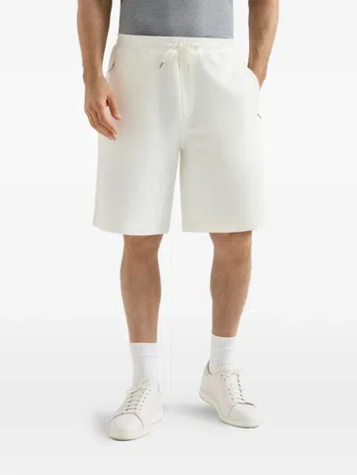 Brunello Cucinelli Drawstring Zip-pocket Shorts In White