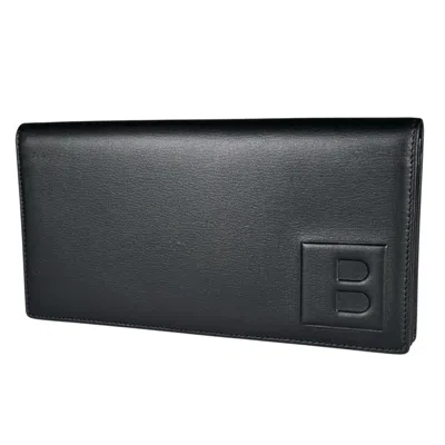 Pre-owned Bally Black Leather Bill Wallet (bi-fold) ()