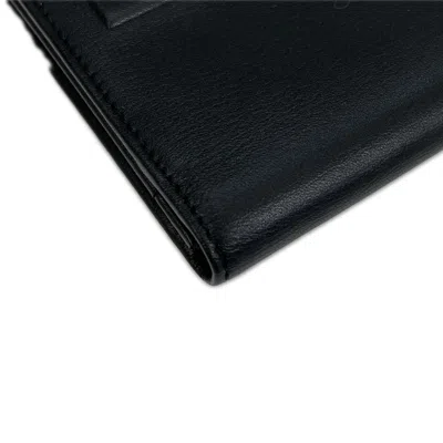 Pre-owned Bally Black Leather Bill Wallet (bi-fold) ()