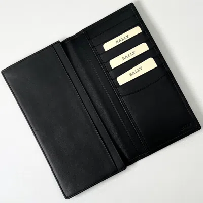 Pre-owned Bally Black Leather Bill Wallet (bi-fold) ()