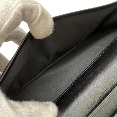 Pre-owned Bally Black Leather Bill Wallet (bi-fold) ()