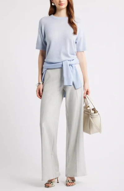 Nordstrom Short Sleeve Cashmere Sweater In Blue