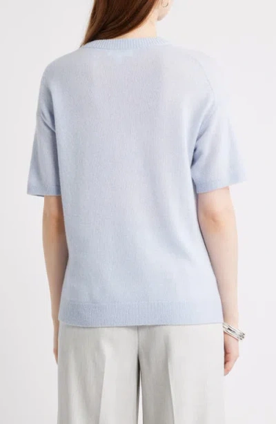 Nordstrom Short Sleeve Cashmere Sweater In Blue