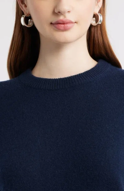 Nordstrom Short Sleeve Cashmere Sweater In Blue
