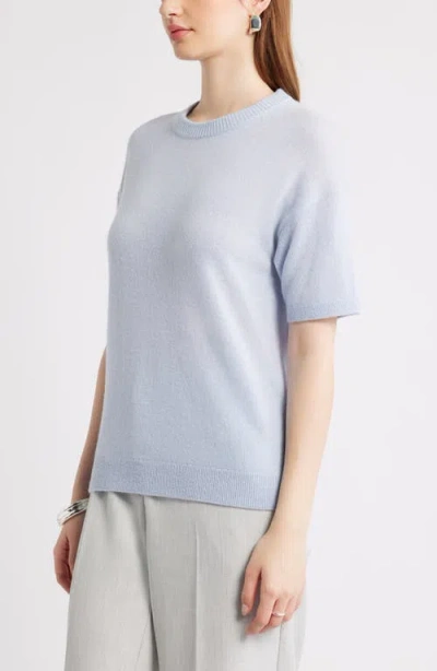 Nordstrom Short Sleeve Cashmere Sweater In Blue