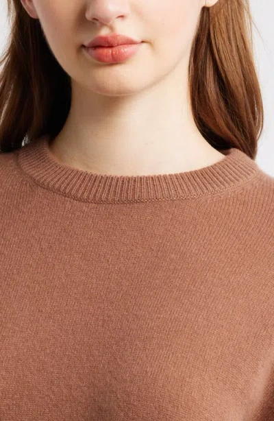 Nordstrom Short Sleeve Cashmere Sweater In Brown