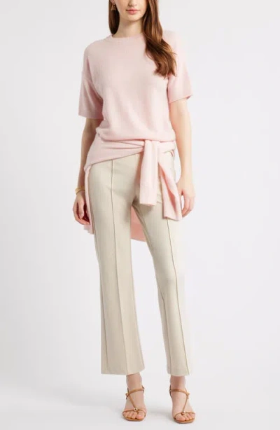Nordstrom Short Sleeve Cashmere Sweater In Pink