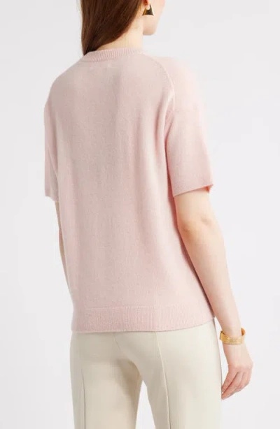 Nordstrom Short Sleeve Cashmere Sweater In Pink