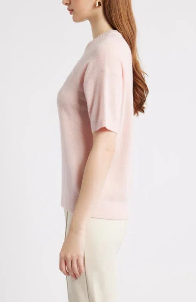 Nordstrom Short Sleeve Cashmere Sweater In Pink