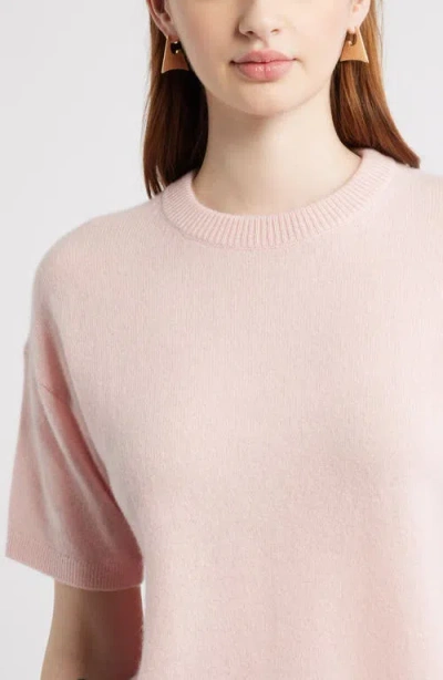 Nordstrom Short Sleeve Cashmere Sweater In Pink