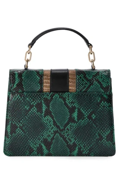 Brahmin Small Hallie Leather Top Handle Bag In Green
