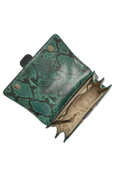 Brahmin Small Hallie Leather Top Handle Bag In Green