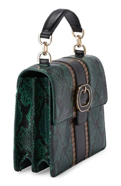 Brahmin Small Hallie Leather Top Handle Bag In Green
