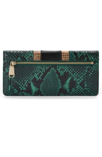 Brahmin Ady Croc Embossed Leather Wallet In Multi