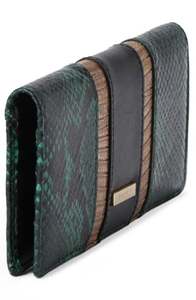 Brahmin Ady Croc Embossed Leather Wallet In Multi