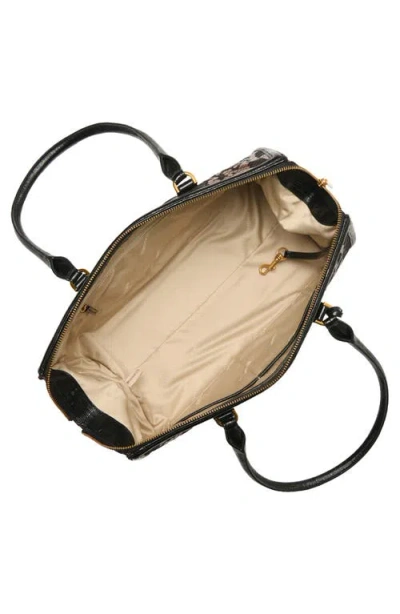 Brahmin Sophia Croc Embossed Leather Satchel In Brown