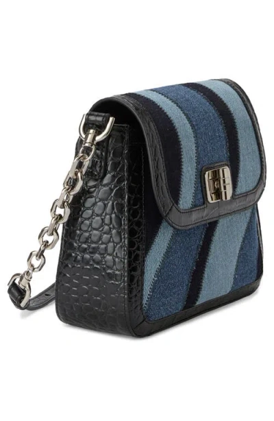 Brahmin Gianna Croc Embossed Leather Crossbody Bag In Multi