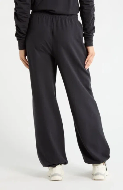 Zella Cinch Cord Hem Sweatpants In Black