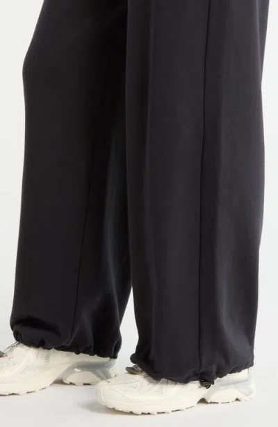 Zella Cinch Cord Hem Sweatpants In Black