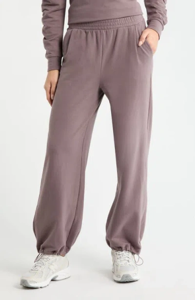 Zella Cinch Cord Hem Sweatpants In Gray