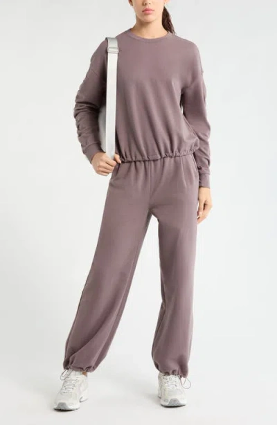 Zella Cinch Cord Hem Sweatpants In Gray