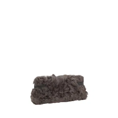 Brunello Cucinelli Fur Clutch Bag In Brown