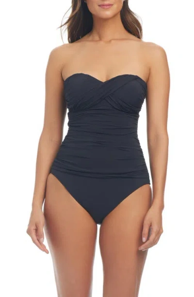 Bleu Rod Beattie Rod Beattie Kore Twist One-piece Swimsuit In Black