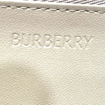 Pre-owned Burberry Beige Light Green Polyester Cotton Long Wallet (bi-fold) ()