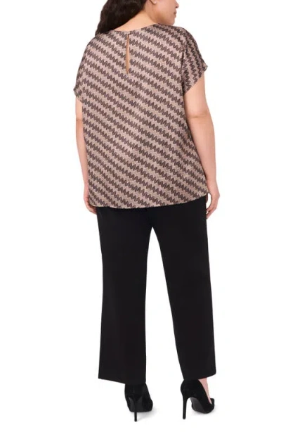 Halogenr Halogen(r) Zigzag Dot Print Cap Sleeve Shell In Multi