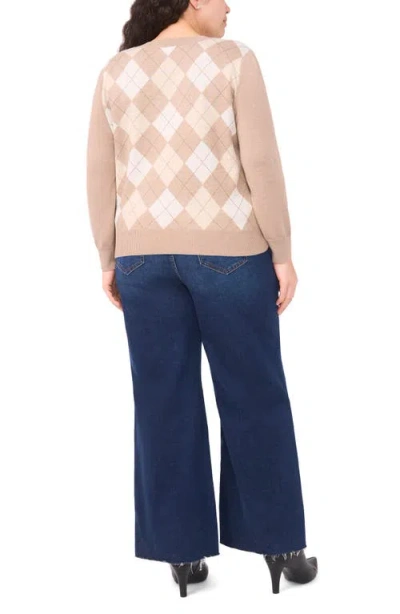 Halogenr Halogen(r) Argyle V-neck Sweater In Multi