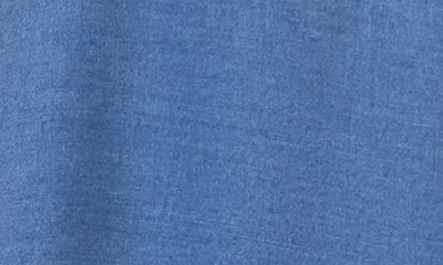 Vince Camuto Square Neck Chambray Maxi Dress In Blue