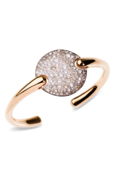 Pomellato Sabbia Diamond Pavé Cuff Bracelet In Gold