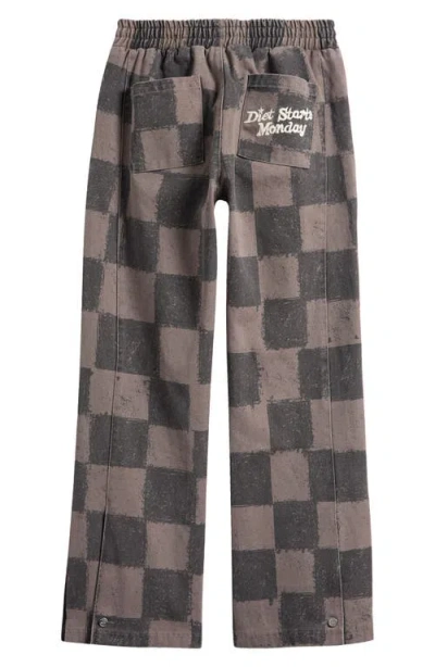 Diet Starts Monday Hopkins Check Check Drawstring Pants In Green