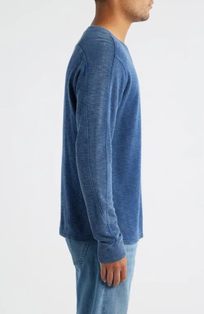 Rails Rheese Long Sleeve Slub T-shirt In Blue