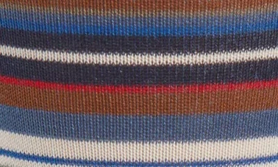 Paul Smith Munich Stripe Cotton Blend Dress Socks In Blue