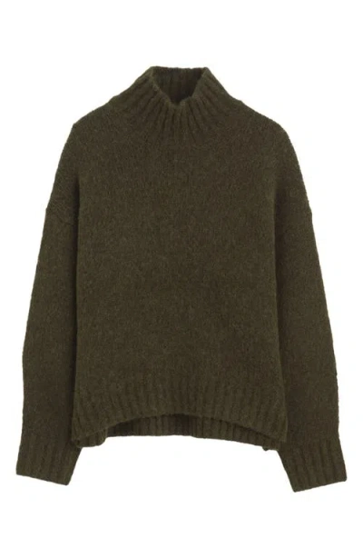 Madewell Chunky Alpaca Blend Turtleneck Sweater In Green