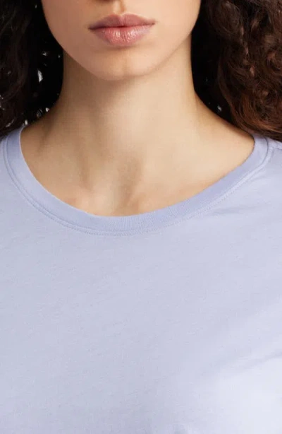 Eileen Fisher Organic Cotton Long Sleeve T-shirt In Blue