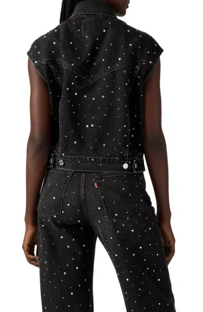 Levi's 90s Trucker Denim Vest In Black