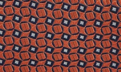 Canali Geometric Silk Tie In Multi