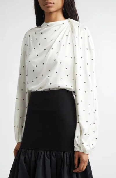 A.l.c . Blaire Polka Dot Top In White